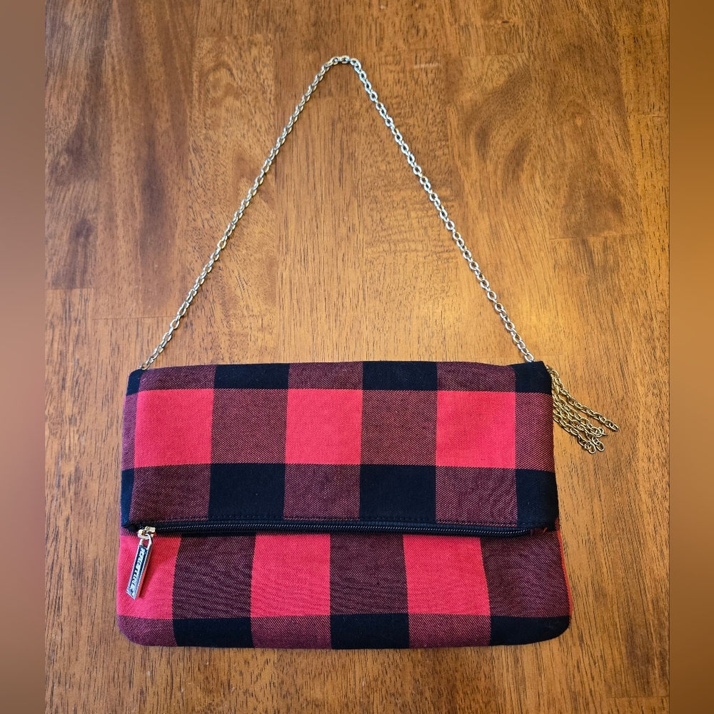 Buffalo Plaid Clutch Chain Purse